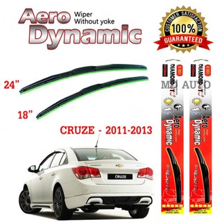 ใบปัดน้ำฝนทรง Aero Dynamic (Diamond eye) ขนาด 18" 24" นิ้ว สำหรับ CHEVROLET CRUZE 2011-2013 จำนวน 1 คู่