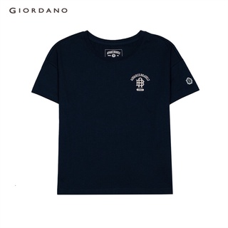 GIORDANO เสื้อยืดผู้หญิง Womens Short Sleeve Cropped Tee 05392224