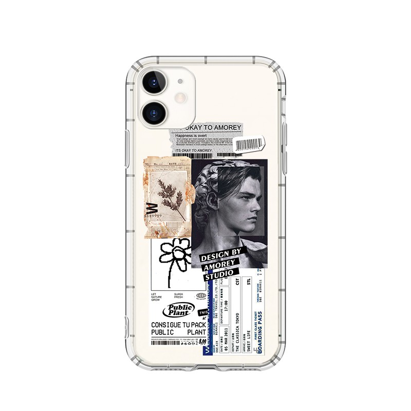 เคสโทรศัพท์มือถือแบบนิ่ม Tpu ใส ลายฉลาก Leonardo แฟชั่นเรโทร สําหรับ IPhone 14 15 Pro Max 12 13 mini XS Max X Xr 11 13 Pro Max 6s 7 8 Plus