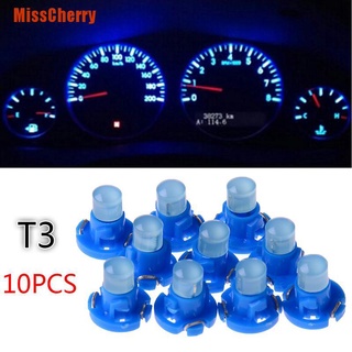 (Misscherry) ฐานหลอดไฟ T3 Led สีฟ้า สําหรับแดชบอร์ด