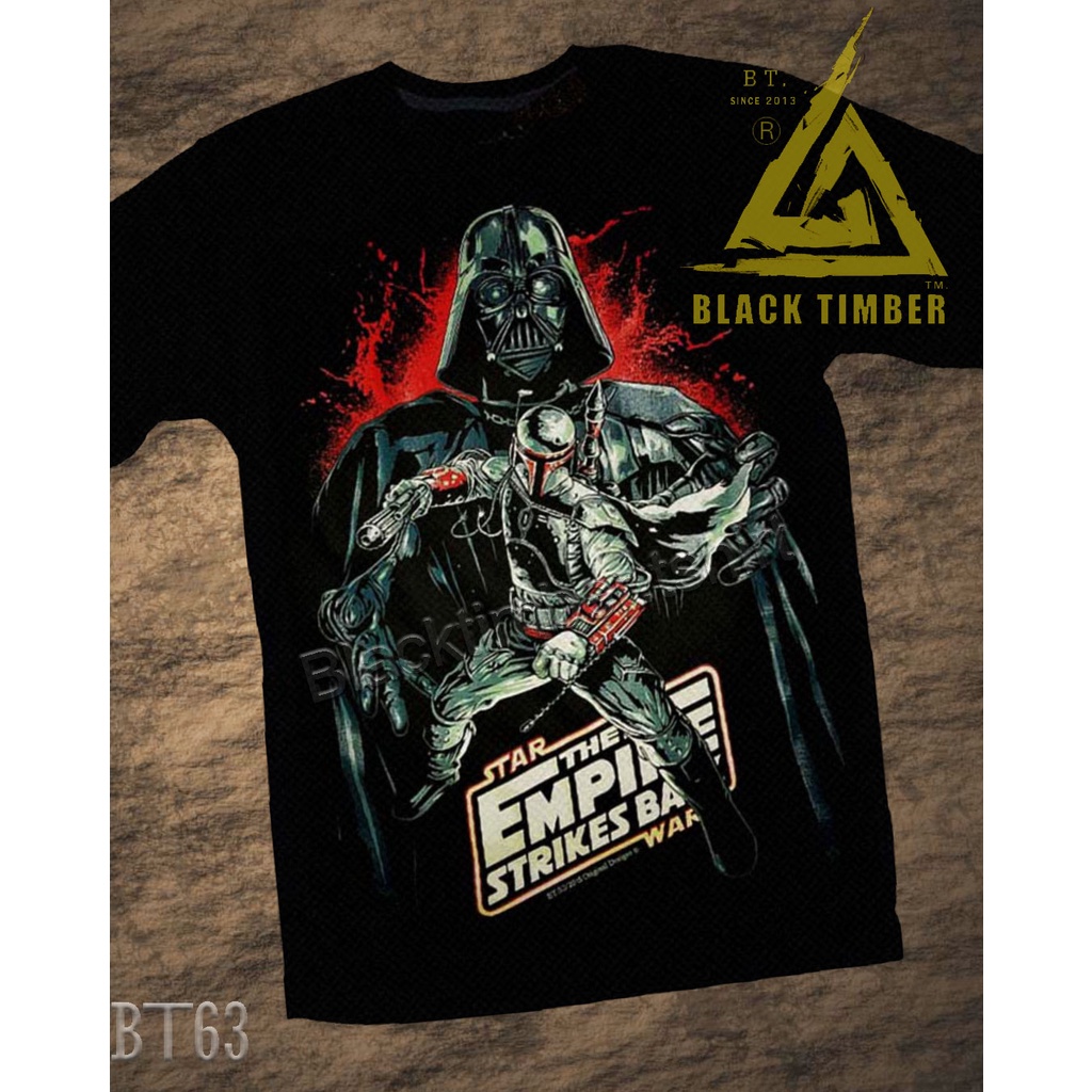 BT 63 Star Wars The Empire Strikes Back เสื้อยืด ลายหนัง สกรีนลาย ผ้าหนา Movie BT Black Timber S M L XL XXL