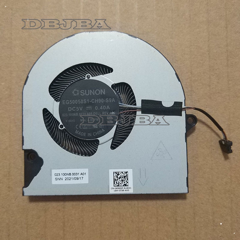 พัดลม CPU สําหรับ Dell Inspiron 5410 5415 5510 5515 7415 EG50050S1-CH90-S9A 023.100NB.0031 A01 0KRK6