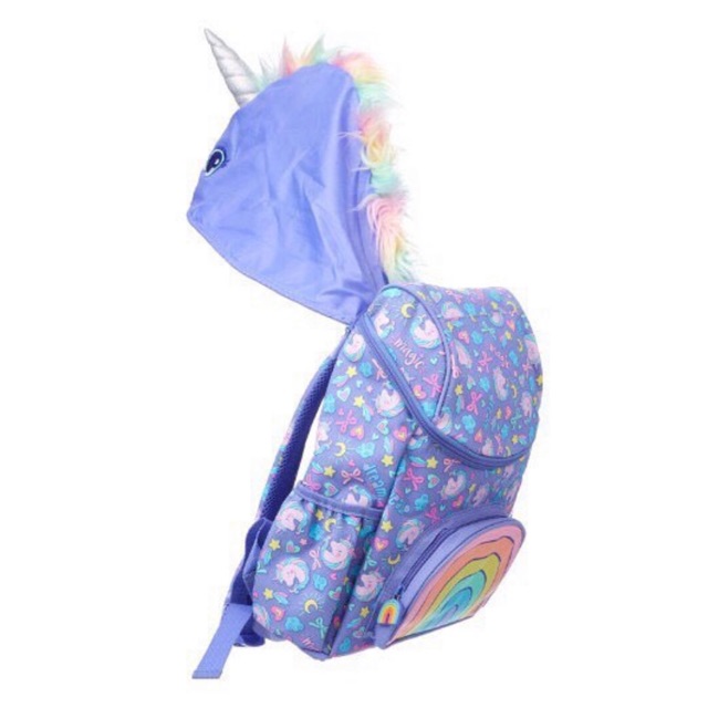กระเป๋า Smiggle ยูนิคอร์น🦄💜 มีฮู้ด กันแดดกันฝนได้ด้วยจ้า