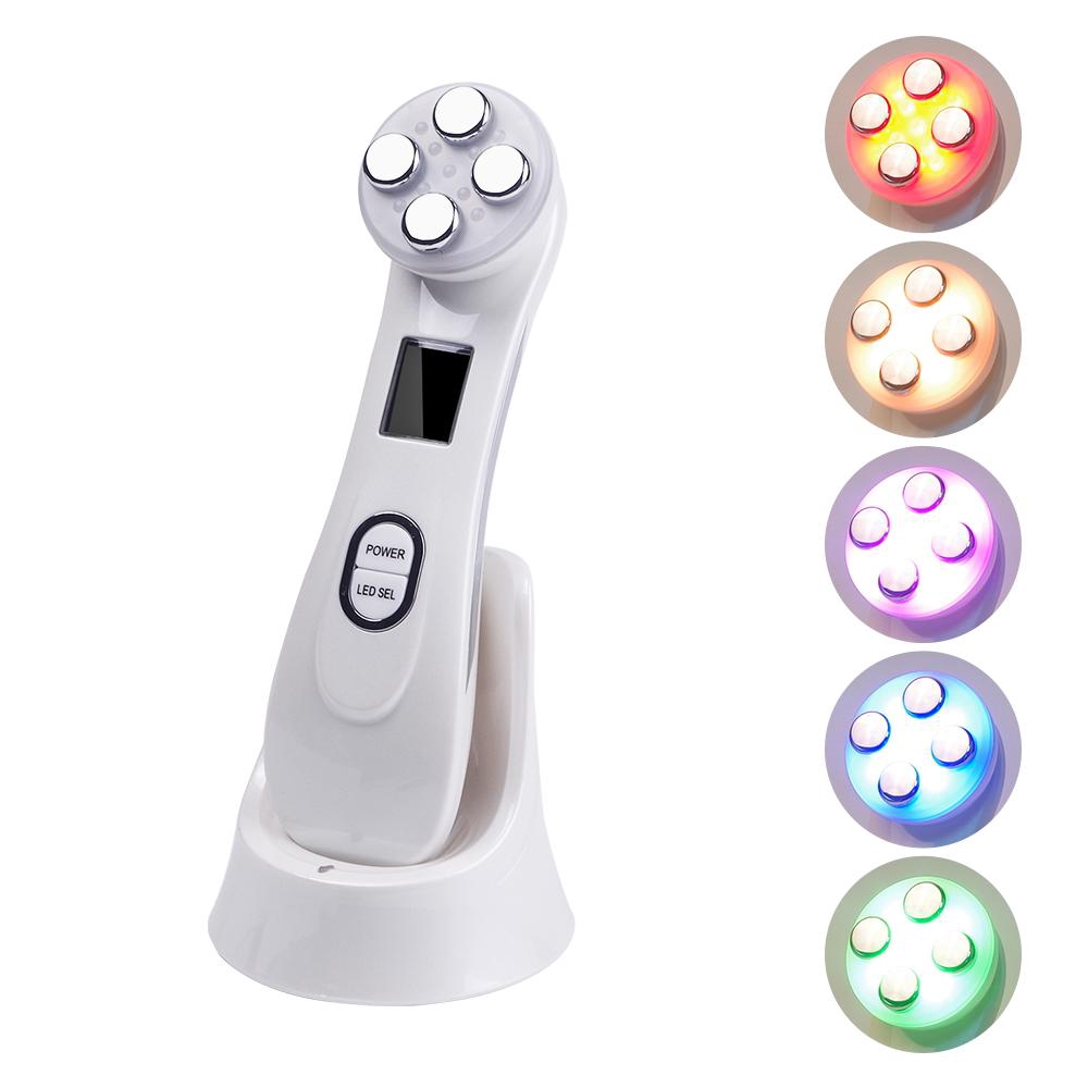 5in1 RF & EMS วิทยุ Mesotherapy Electroporation ปากกาวิทยุความถี่ LED Photon Face Skin Remover ริ้วรอย