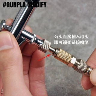 ข้อต่อปลดเร็วสำหรับแอร์บรัช แบบมีวาล์วปรับลม GJ-1034A
