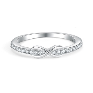 ผู้หญิงที่เรียบง่าย925เงินธรรมชาติสีขาวไพลินแหวนเพชรแต่งงานแ…