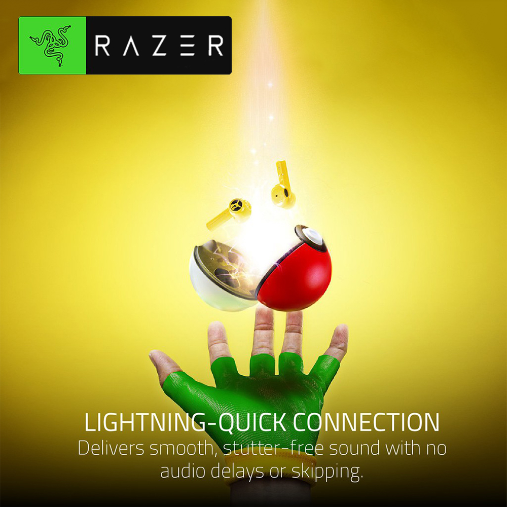 Original Razer X Pokemon Hammerhead True Wireless Earbuds Pikachu Limited Edition Super Cute Earphone Bluetooth 5 0 ห ฟ งไร สายท แท จร ง Touch Control Headphone แท ราคาเพ ยง 9