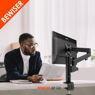 BEWISER BP100 ขาตั้งคอม จอมอนิเตอร์VESA14"-40" แขนอลูมินั่มยาวหมุนปรับระดับได้ Max10kg TV Monitor Arm Mount Stand