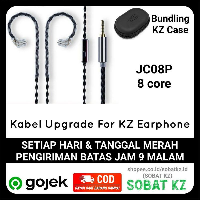 Jcally JC08P JC08S CABLE UPGRADE 8 CORE SILVER PLATED สําหรับสายเคเบิล KZ ZSN PRO