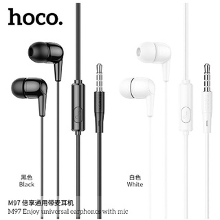 Hoco รุ่น M97 หูฟัง Earphone เสียงใส เบสแน่น ใส่สบายหูสายยาว 1.2 เมตร