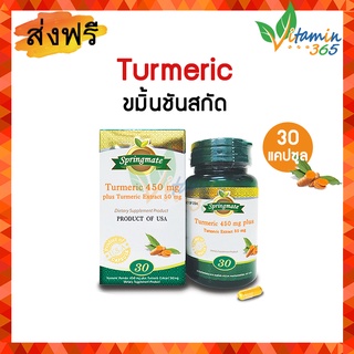 Springmate Turmeric 450mg สปริงเมท ขมิ้นชันสกัด 30 แคปซูล