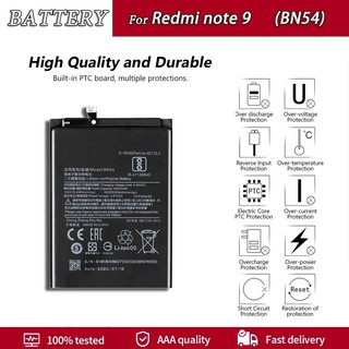 แบตเตอรี่ Xiaomi Redmi Note9 Redmi 10X 4G （BN54）5020mAh **แบตเตอรี่รับประกัน 3 เดือน**