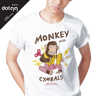 dotdotdot เสื้อยืดผู้ชาย Concept Design ลาย Monkey (White)