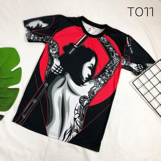 เสื้อยืดพิมพ์ลายคอกลมผ้าโพลีเอสเตอร์T011