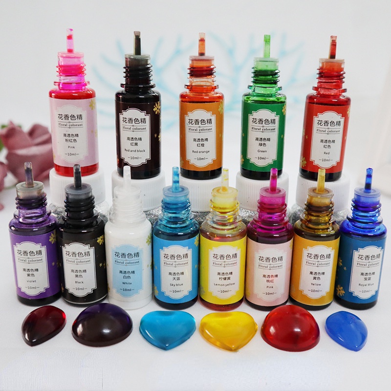 13 Color resin pigment with floral fragrance, Liquid Epoxy Resin Dye Colorant Highly Concentrated UV Resin Pigment