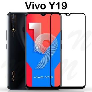 ฟิล์มกระจก นิรภัย เต็มจอ กาวเต็มแผ่น วีโว่ วาย19  Full Glue Tempered Glass Screen For Vivo Y19 (6.53")