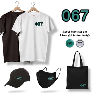 เสื้อคู่ - เกมปลาหมึก067เสื้อยืดแฟชั่นUnisexกราฟิก160gsm/มาเลเซีย/จัดส่งที่รวดเร็วมาเลเซีย