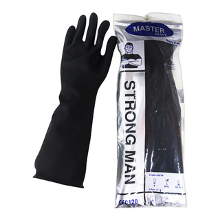 🔥*พร้อมส่ง*🔥 PARAGON ถุงมือยางลาเท็กซ์ รุ่น 39-120308 ไซส์ L สีดำ Hand &amp; Arm Protection