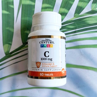 วิตามินซี + แคลเซียม Vitamin C 1000 mg 60 Tablets (21st Century®)