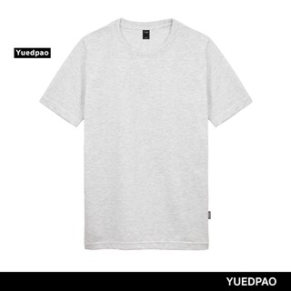 เสื้อยืดสีขาวYuedpao ยอดขาย No.1 รับประกันไม่ย้วย 2 ปี ผ้านุ่ม เสื้อยืดเปล่า เสื้อยืดสีพื้น เสื้อยืดคอกลม_สีเทาอ่อน