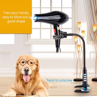 COD เครื่องเป่าผมแบบแฮนด์ฟรีหมุนได้ 360 องศาขาตั้งสามขายึดโต๊ะกรูมมิ่งเครื่องเป่าผมที่วางคลิป