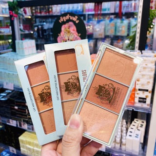 HF605 SIVANNA COLORS CAT COFFEE BLUSH ซีเวนน่า คัลเลอร์ แคท แอนด์ คอฟฟี่ บลัช พาเลทท์บลัชออน 3 สี