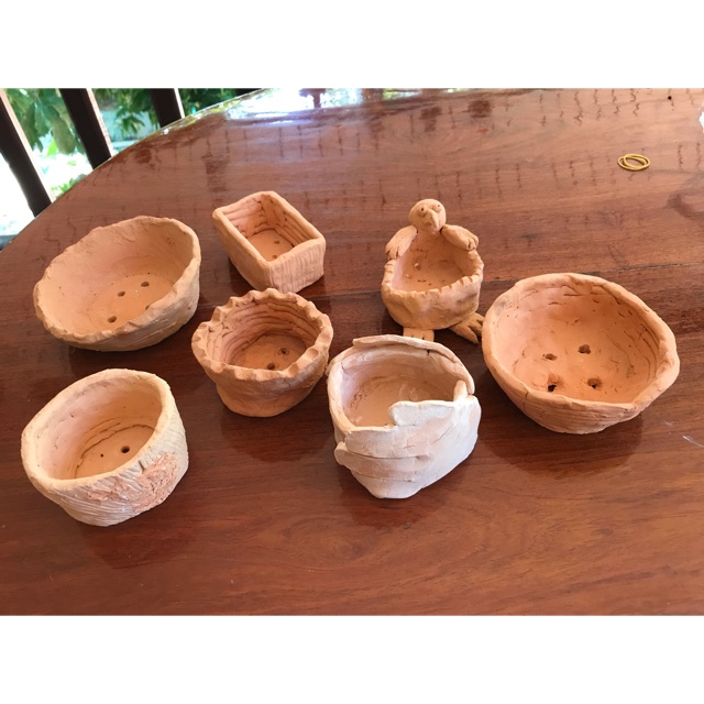 กระถางดินเผาปั้นมืออ | Shopee Thailand