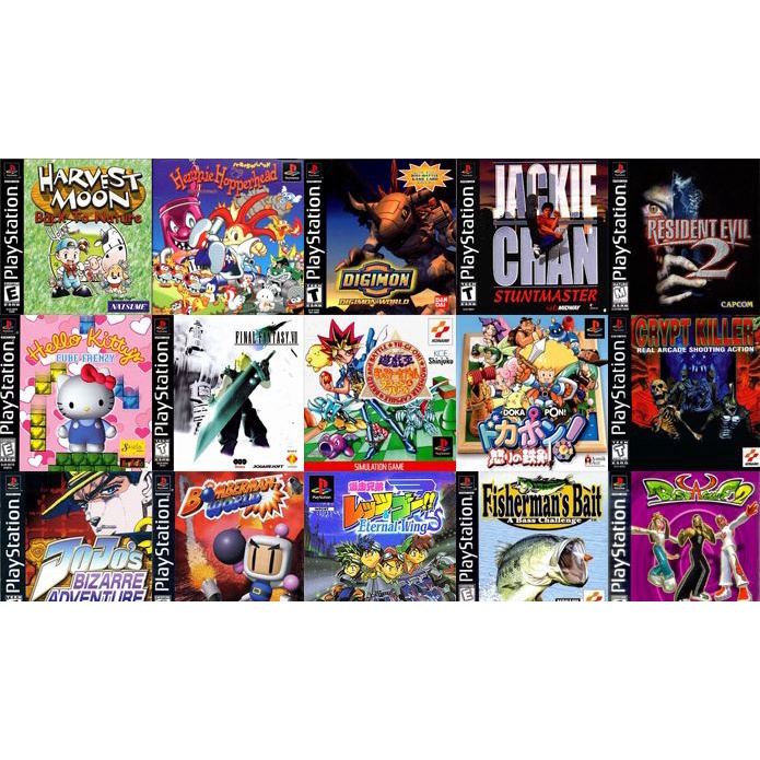 เกมส์ PS1 แผ่น CD แจ้งชื่อเกมส์มาเลย ps1 CD backup For  Playstation 1 HARVEST MOON Bloody Roar Crash Metal Takken