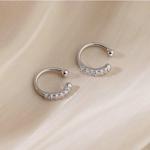 (กรอกโค้ด YAQ6E ลด 60.-) earika.earrings - ต่างหูเงินแท้ S92.5 (เจาะ/หนีบ) เหมาะสำหรับคนแพ้ง่าย-คอลเลคชั่นกลางเดือนกันย