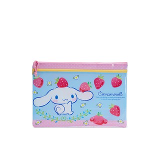 SANRIO ซองซิป F4 Cinnamoroll Strawberry สีฟ้า แฟ้ม เครื่องเขียน