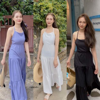 เดรสยาว ร้อยเชือกหลัง