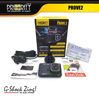 PRIORITY กล้องบันทึกหน้ารถยนต์ จอ3นิ้ว full HD +พร้อมเมม 16GB PRIORITY รุ่น PROVE2