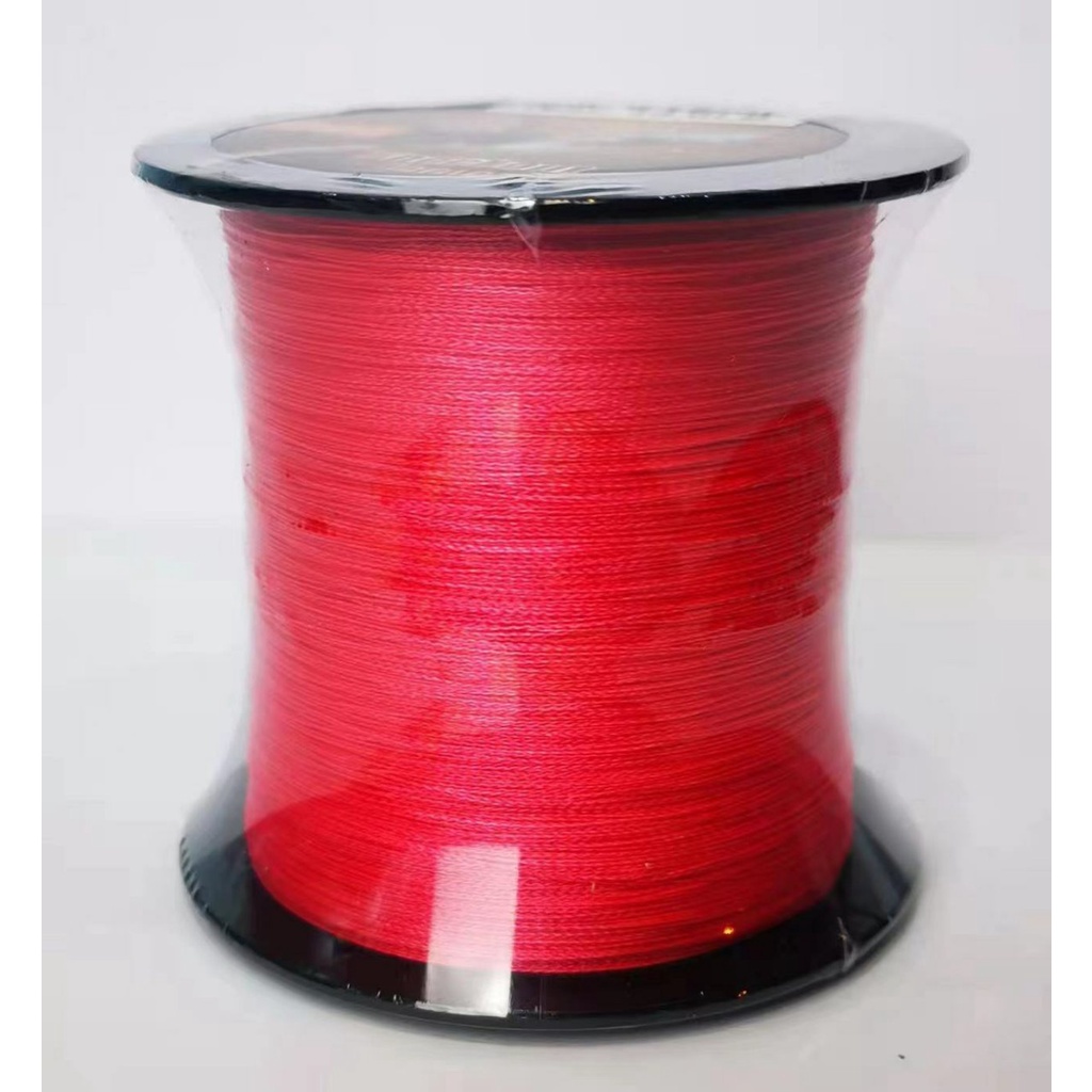 1-2วัน(ขอโทษอย่างแรง ขายแพงไม่เป็น) KNOCKOUT สาย PE น็อคเอาท์ ถัก 4 สีเแดง ยาว 300 เมตร【555 Mall】