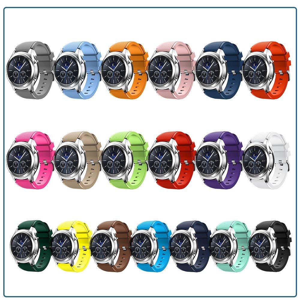 สายรัดสายนาฬิกาซิลิโคนสำหรับ Samsung Gear S3 Classic Frontier 22mm - รูปที่ 3