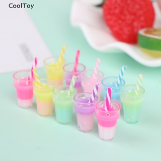 &lt; Cooltoy &gt; แก้วชานมจิ๋ว 1:12 อุปกรณ์เสริม สําหรับบ้านตุ๊กตา 10 ชิ้น