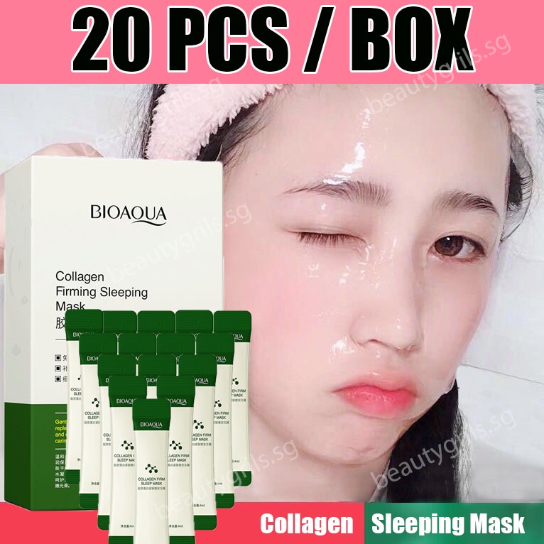 Bioaqua มาส์กคอลลาเจน บํารุงผิวหน้า ให้ความชุ่มชื้น กระชับผิวหน้า【20 ชิ้น ต่อกล่อง】