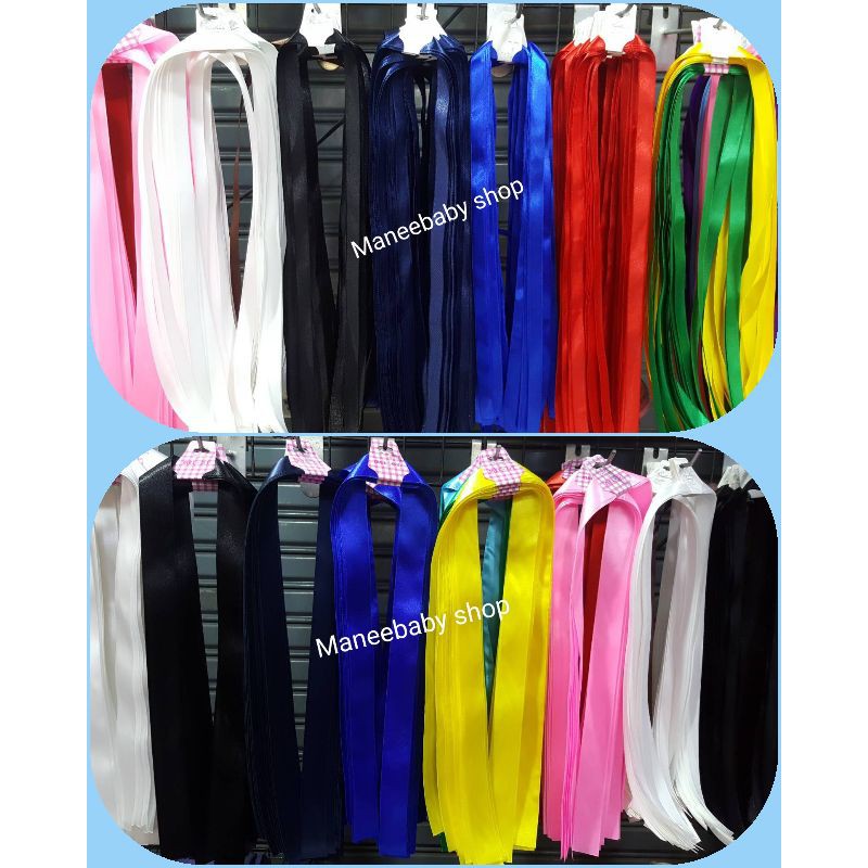 ริบบิ้นผูกผมนักเรียน  โบว์เส้นผูกผม.ขายเป็นเส้น.พร้อมส่ง