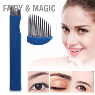 Fairy &amp; Magic อุปกรณ์เข็มสักคิ้วถาวร 12 Pin 100 ชิ้น / ชุด
