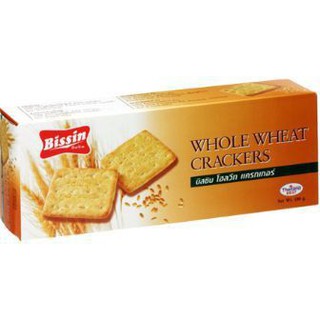 Bissin Cracker Whole Wheat 180g  บิสชิน แครกเกอร์ โฮลวีต 180 กรัม แพ็ค 3 ชิ้น