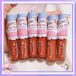 Kiss beauty Unicorn longlasting matte lipgloss ได้ทั้งเซต 6แท่ง