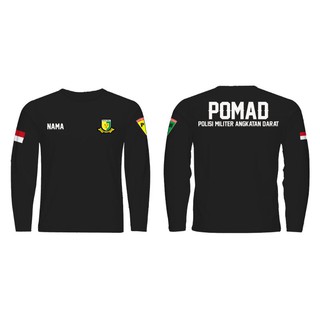 เสื้อยืดโปโล แขนยาว ลายตํารวจทหาร POMAD