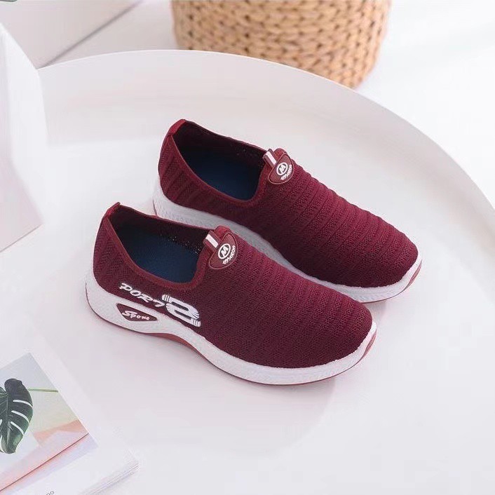 Fshoes 🍄รองเท้าผ้าใบผู้หญิงแบบสวมผ้าใบระบายดีไม่อับไม่คันนะจ๊ะ