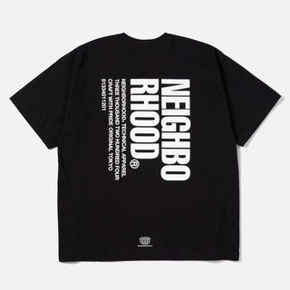 Neighborhood NBHD NH-7 / C-TEE. เสื้อยืดแขนสั้น พิมพ์ลายโลโก้ตัวอักษร SS