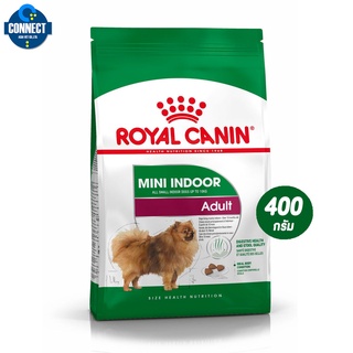 Royal Canin MINI INDOOR ADULT อาหารเม็ด สำหรับสุนัขโต พันธุ์เล็ก เลี้ยงในบ้าน ขนาด 400 กรัม.