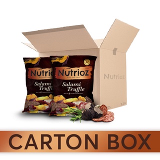 NUTRIOZ Mixed Root Chips Salami Truffle มันหวานหลากชนิดอบกรอบ รสซาลามี่ทรัฟเฟิ่ล ( ตรา นูเทรียส) I BUNDLE แบบลัง