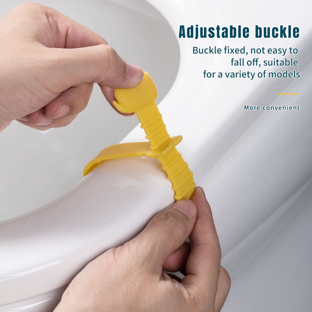 jujiajia ที่ใส่ฝาชักโครก ซิลิโคน ปรับได้ สำหรับยกฝาชักโครก - รูปที่ 4