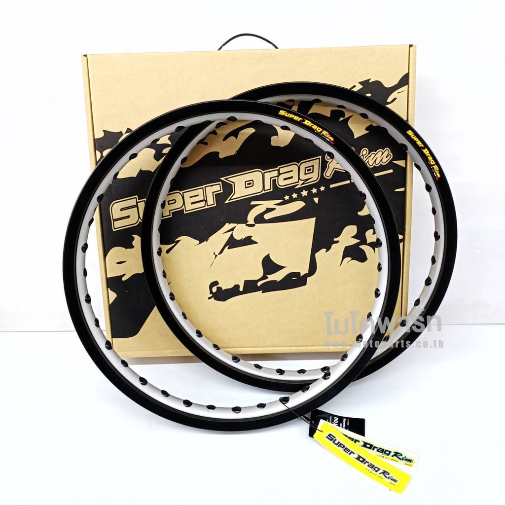 วงล้อ Super Drag Rim 1.20,1.40 ขอบ 17 สีดำ ( ราคาต่อคู่ )