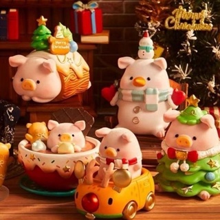 ตุ๊กตาฟิกเกอร์ รูปหมู LuLu Christmas Town Series Mystery Box ของเล่นสําหรับเด็ก