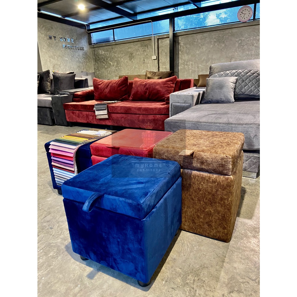 สตูล กล่องเก็บของนั่งได้ขนาด40x40x45cm แจ้งเบอร์สีทางแชต รับสั่งทำทุกขนาด