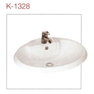 K-1328 อ่างล้างหน้าแบบฝังบนเคาน์เตอร์ รุ่น MAGSET สีขาว - KARAT